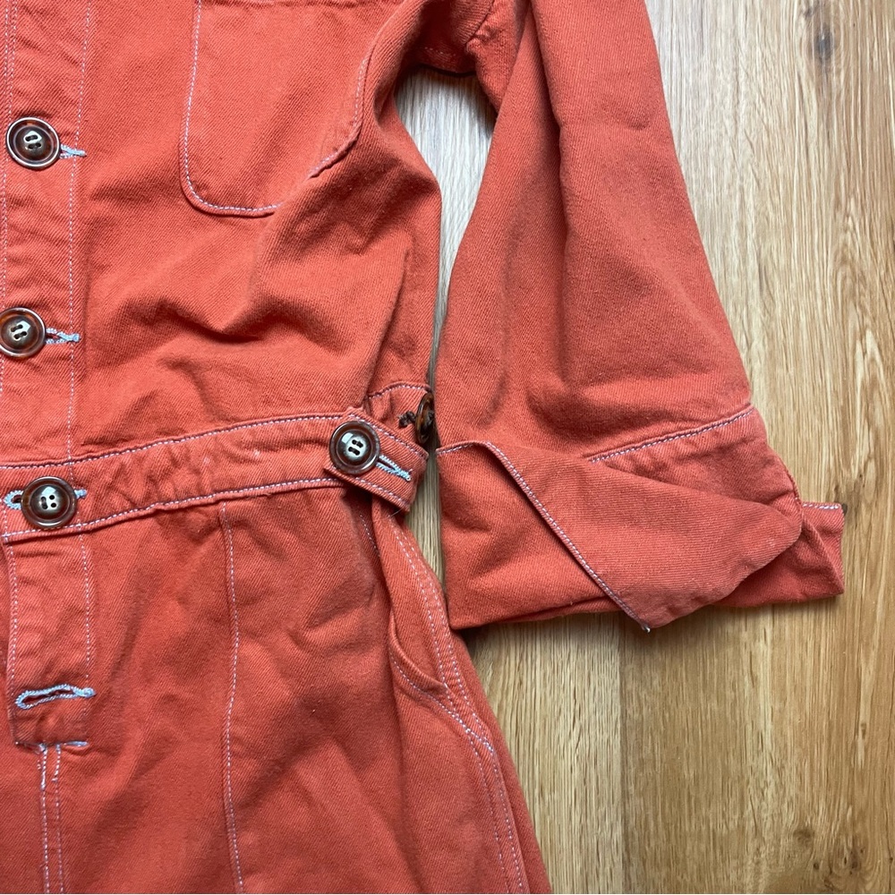 Roller Rabbit Abilene Orange Utility Jumpsuit - image 3